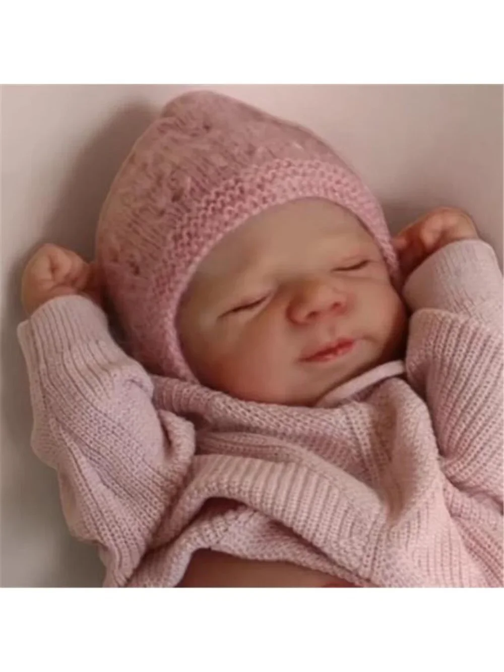 18 Inch Realistic Reborn Baby Girl Doll Full Body Vinyl Bathable Hand Drawn Hair